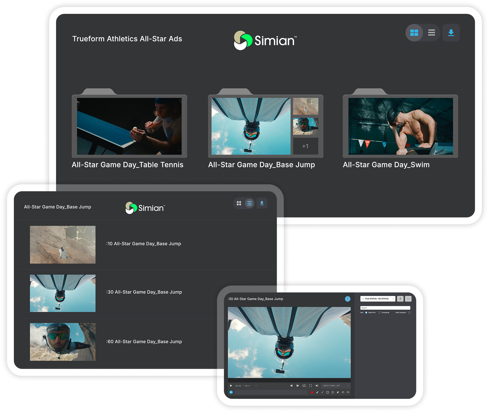 Share files and folders in a branded Simian presentation